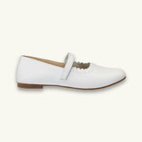 Aria Ballet Flat | White Leather