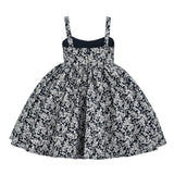 Blue Danica Floral Bow-Front Dress