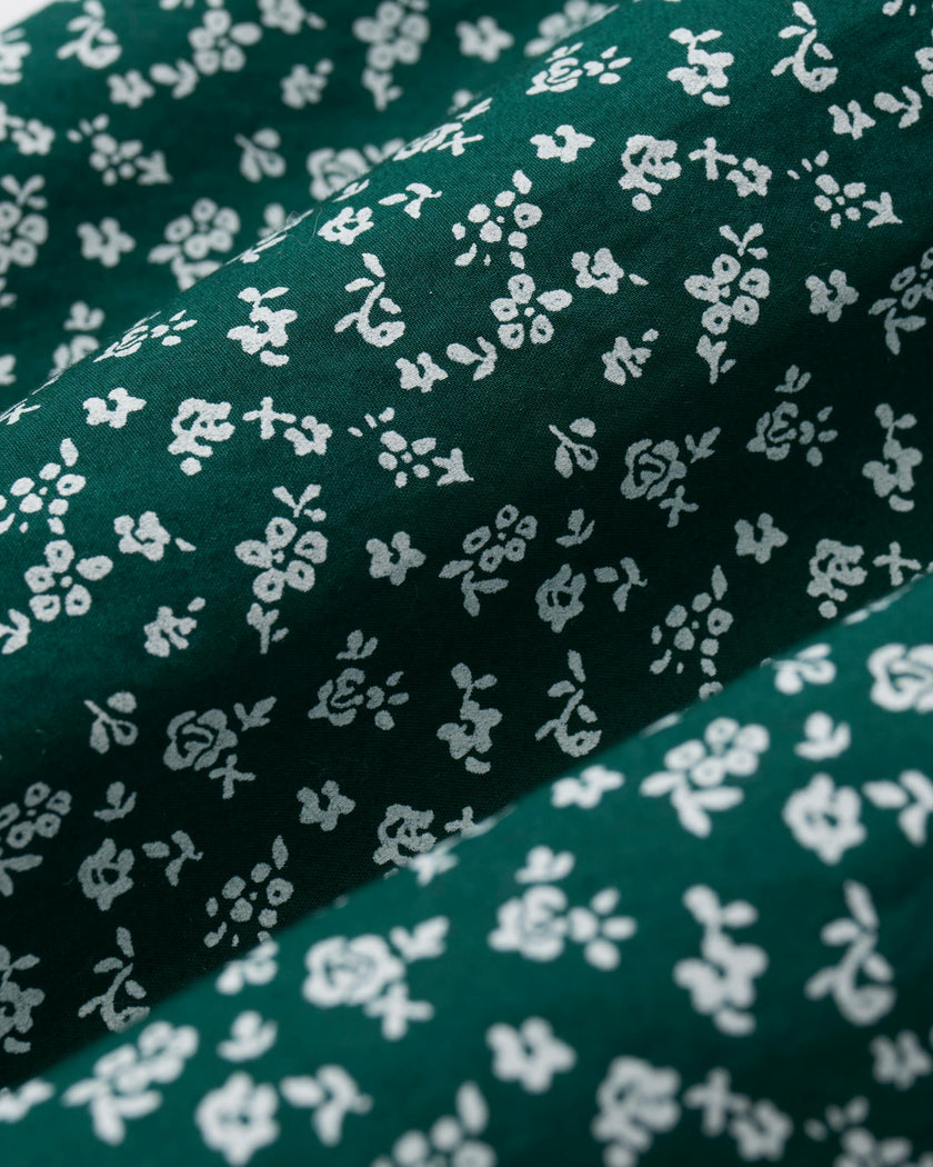 Women's Poplin Pajama Set in Ditsy Waltz Evergreen