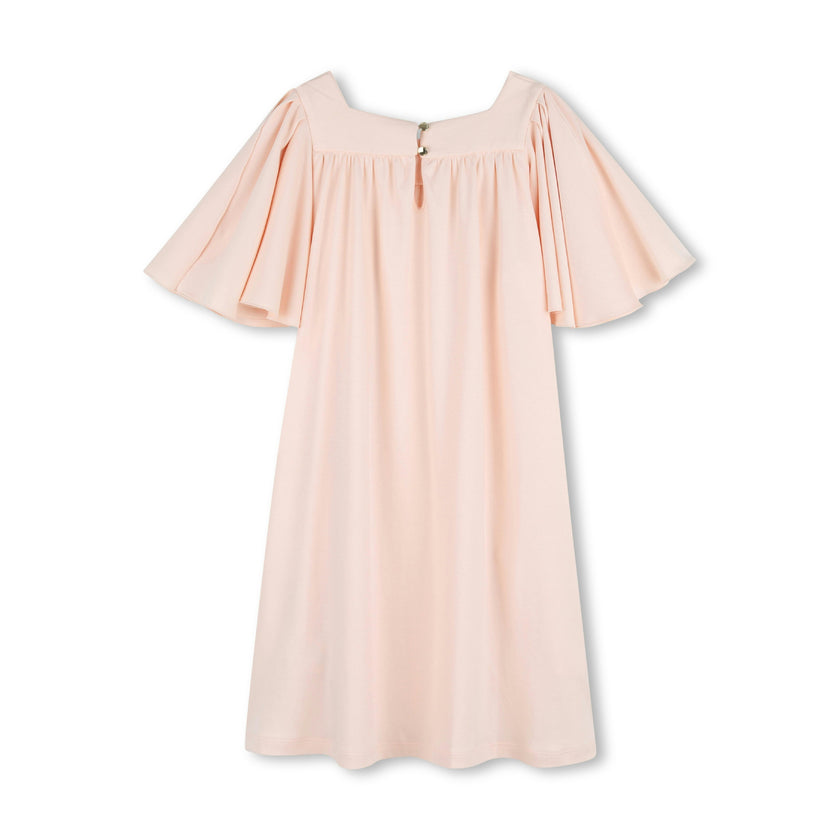 Light Pink Wide-Sleeve Dress