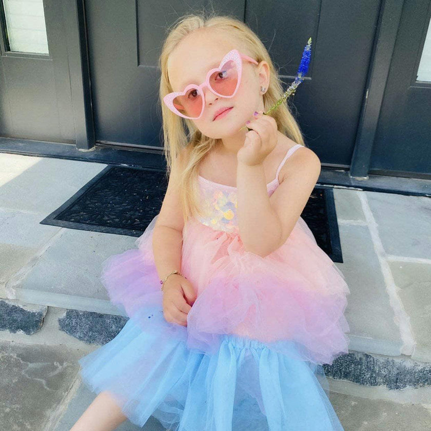 Paillette Ombre Tutu Dress, Multi