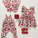 Girls Elsie Dress - Lavender Raspberries