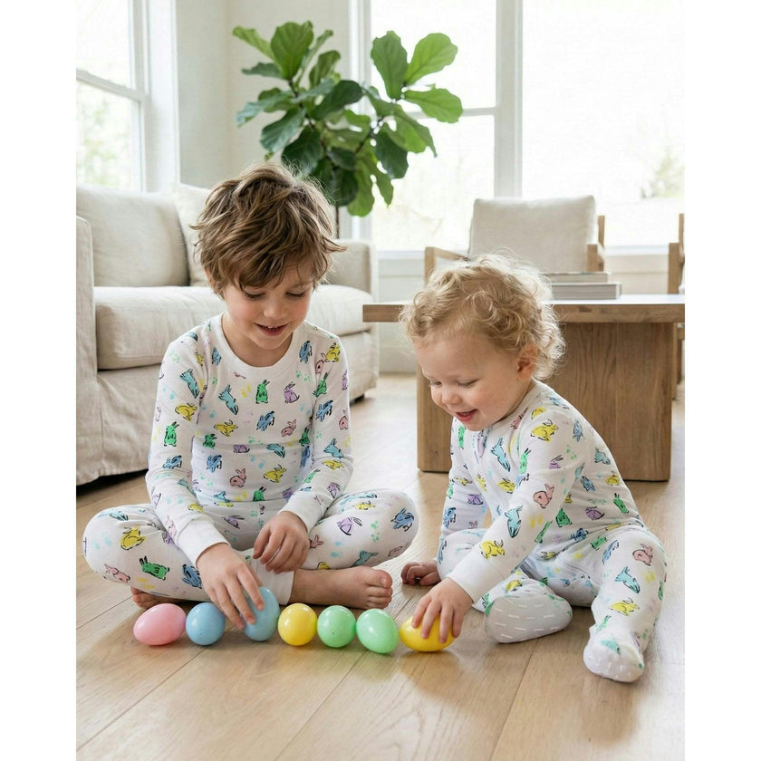 The Organic Zipper Footie [Bunny Hop]