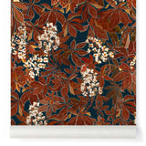 Papier peint MARRONNIERS coloris Sang de Boeuf