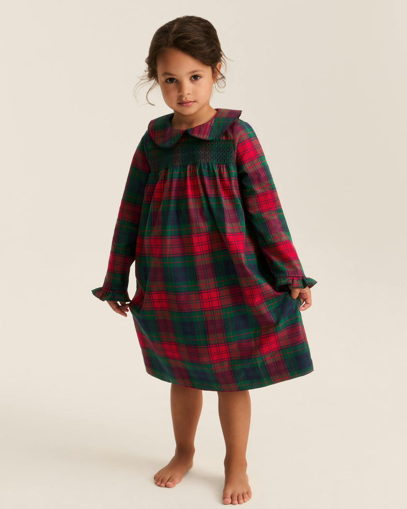 Girl's Brushed Twill Eloise Nightgown in St. James Tartan