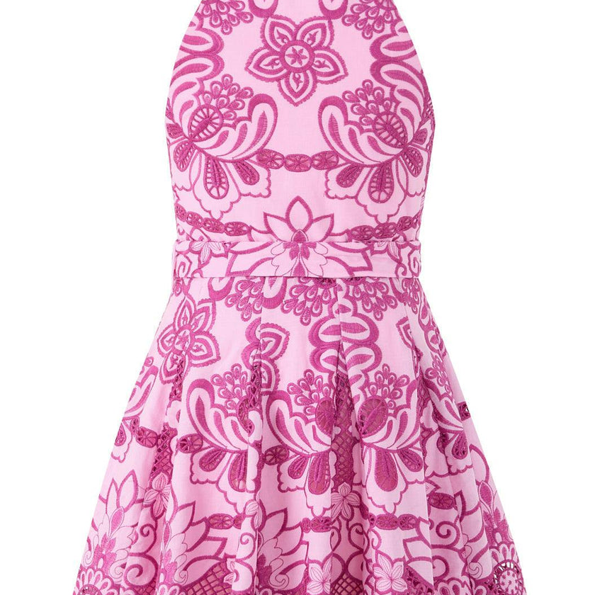 Alora Embroidered Mini Dress