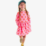 Kids easy sweatshirt dress in dandelions