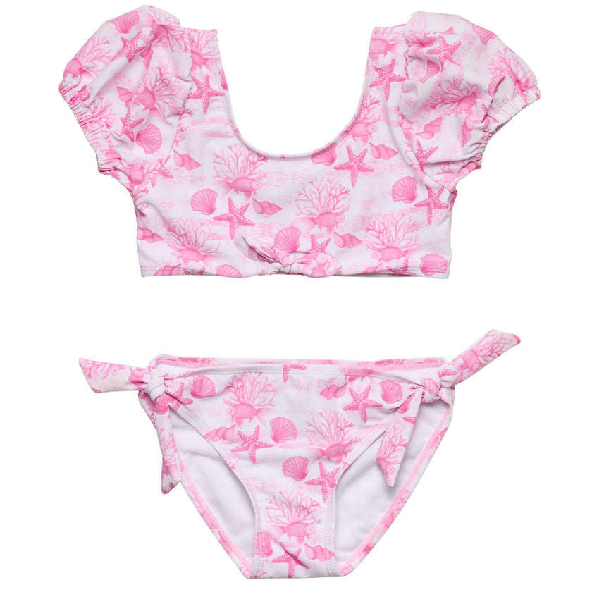Pink Lagoon Puff Sleeve Bikini