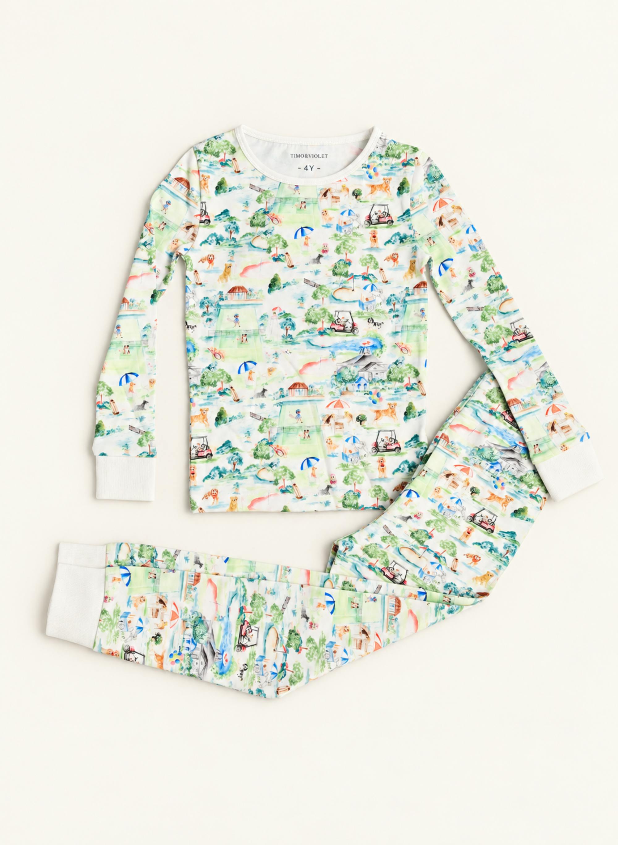 Two Piece Pajamas - Dog Days at the Club