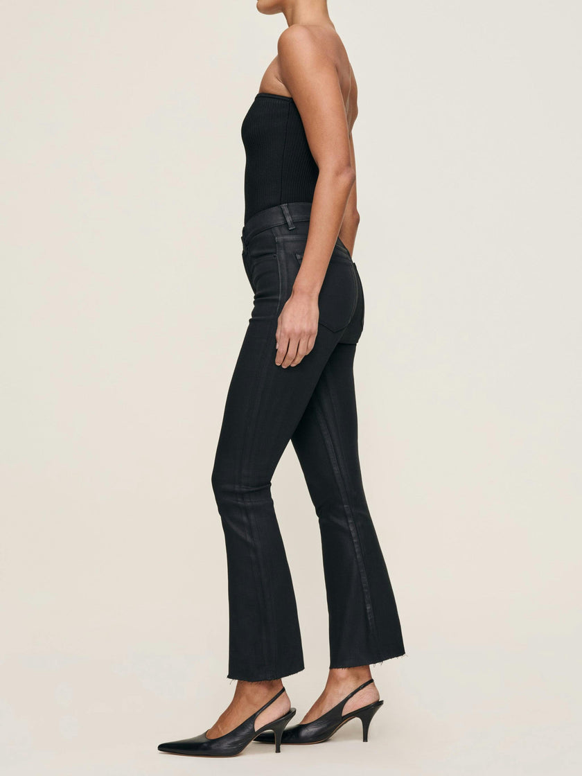 Bridget Boot High Rise Instasculpt™ Crop Jeans Black Coated