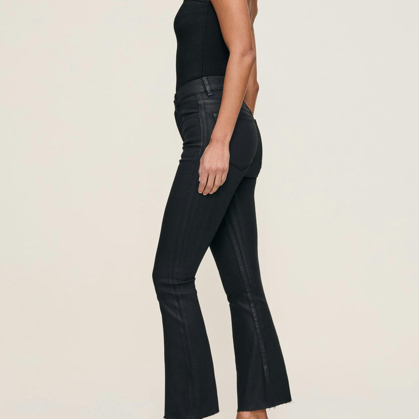 Bridget Boot High Rise Instasculpt™ Crop Jeans Black Coated