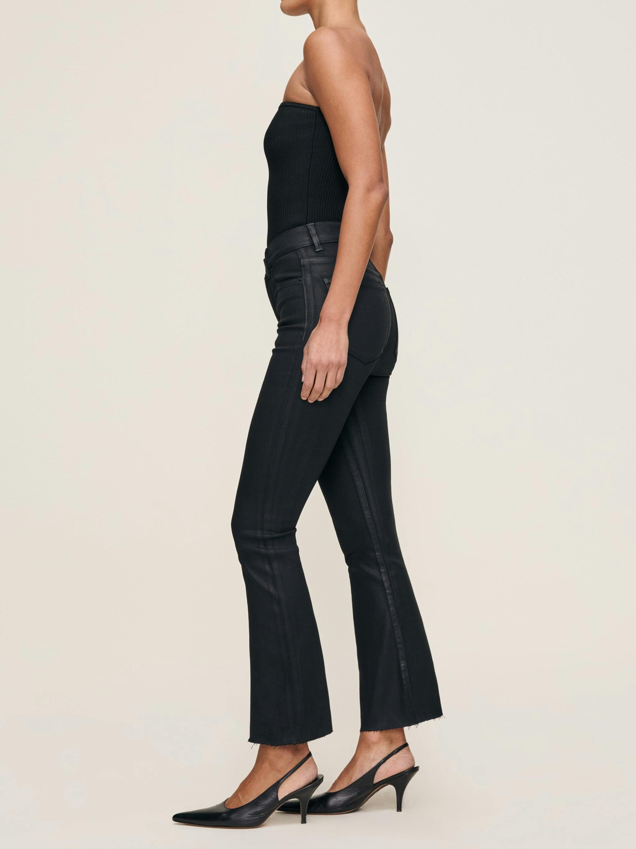 Bridget Boot High Rise Instasculpt™ Crop Jeans Black Coated