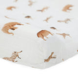 Organic Cotton Muslin Changing Pad Cover - Animal Crackers
