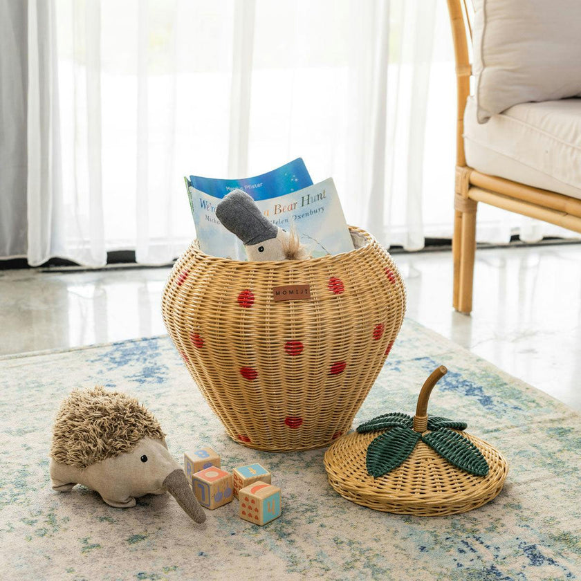 Strawberry Wicker Rattan Basket
