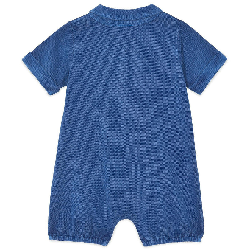 BONTON Mediterranean Blue Lewis Polo Romper