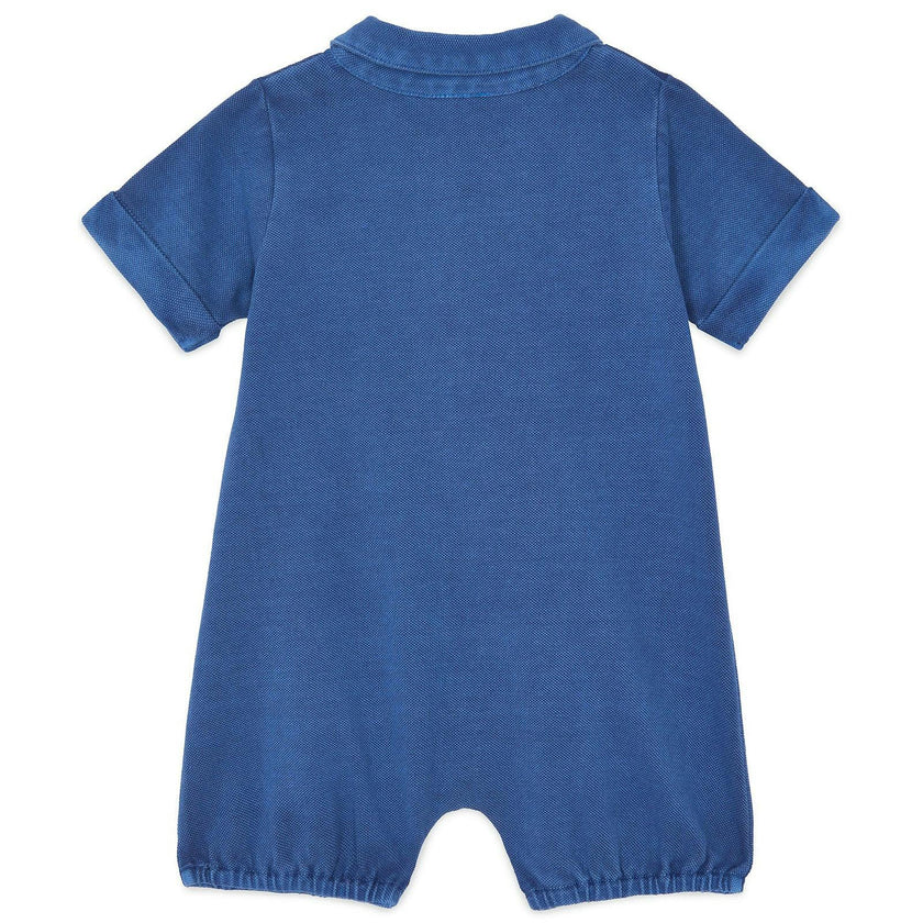 Mediterranean Blue Lewis Polo Romper