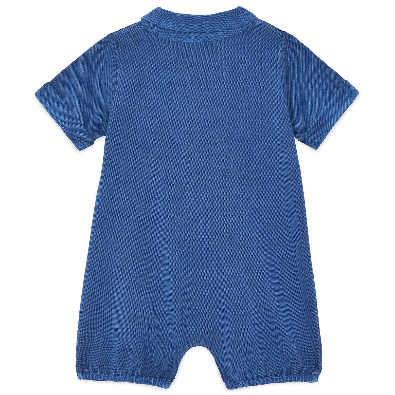 BONTON Mediterranean Blue Lewis Polo Romper