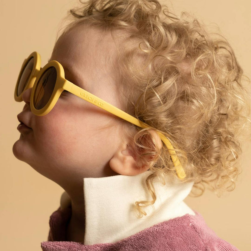 Original Round Sustainable Sunglasses | Bio-Based Bendable Polarized | Mellow Yellow