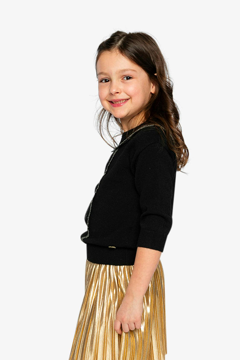 Knitted Sweater Black And Gold