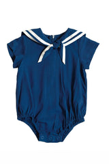 Baby Sailor Romper in Navy
