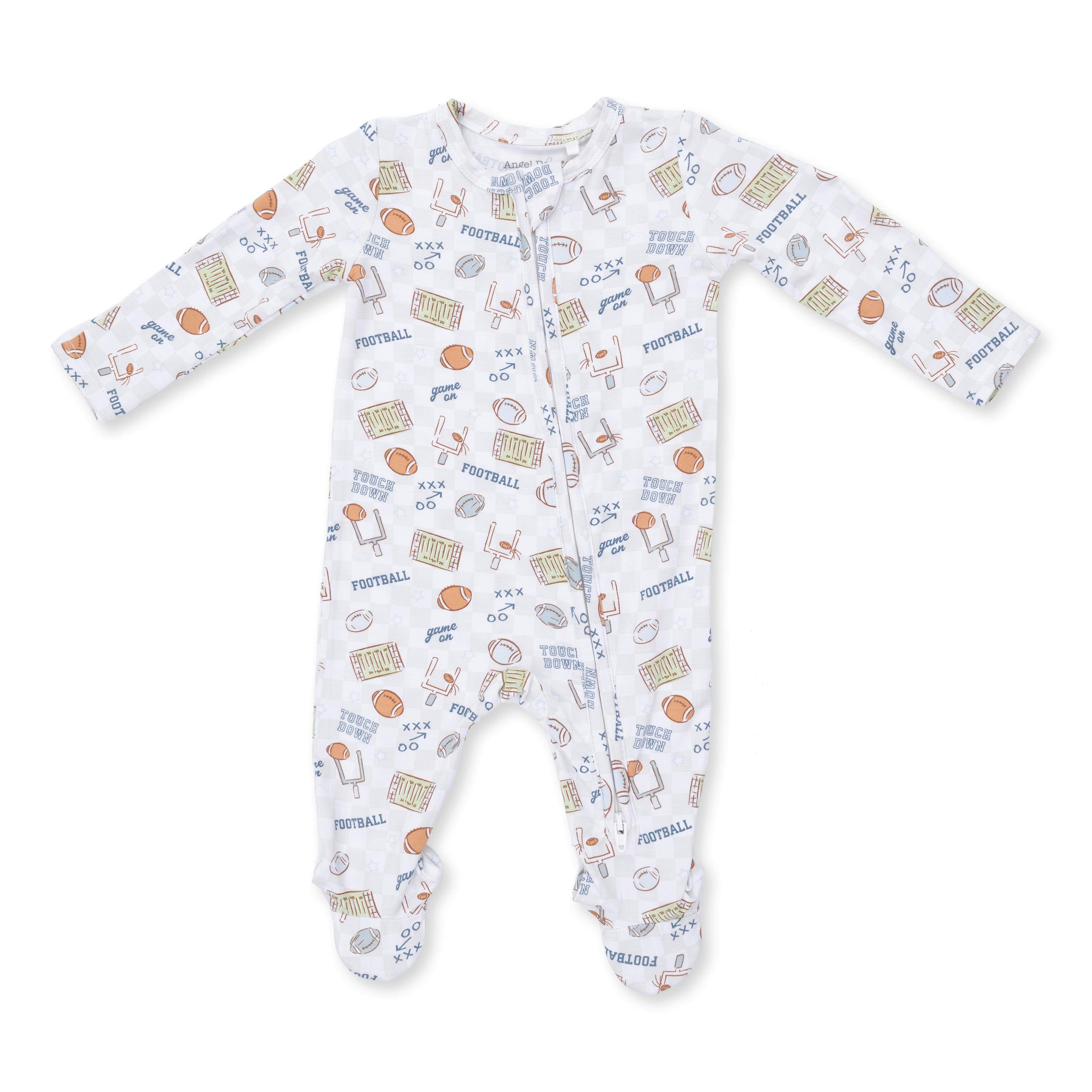 Football Check - 2 Way Zipper Footie