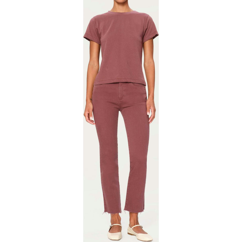 Mara Straight Mid Rise Instasculpt™ Ankle Jeans | Dried Rose