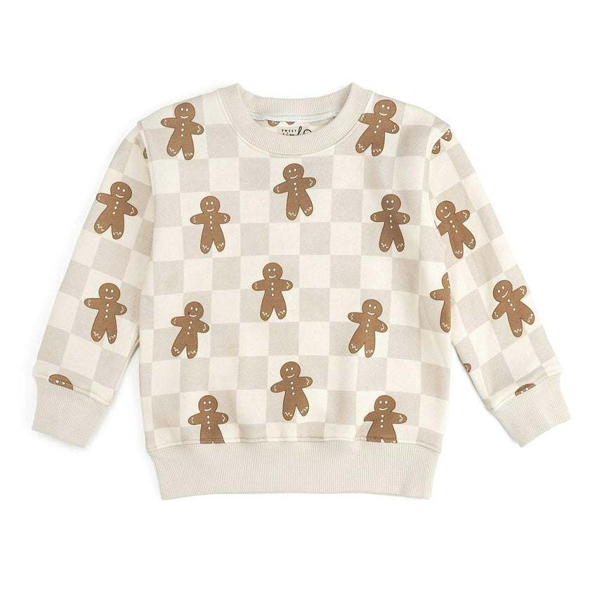 Gingerbread Christmas Checkered Sweatshirt