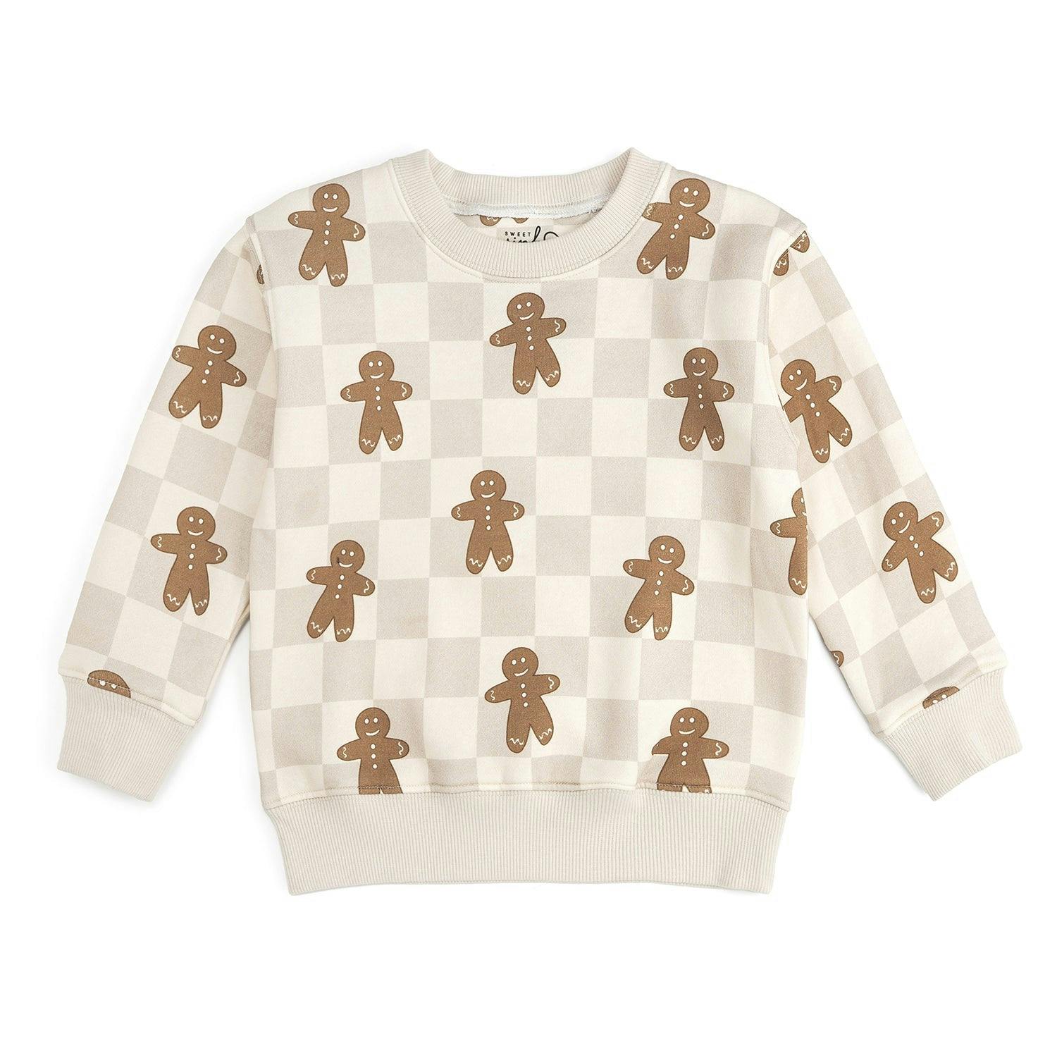 Gingerbread Christmas Checkered Sweatshirt
