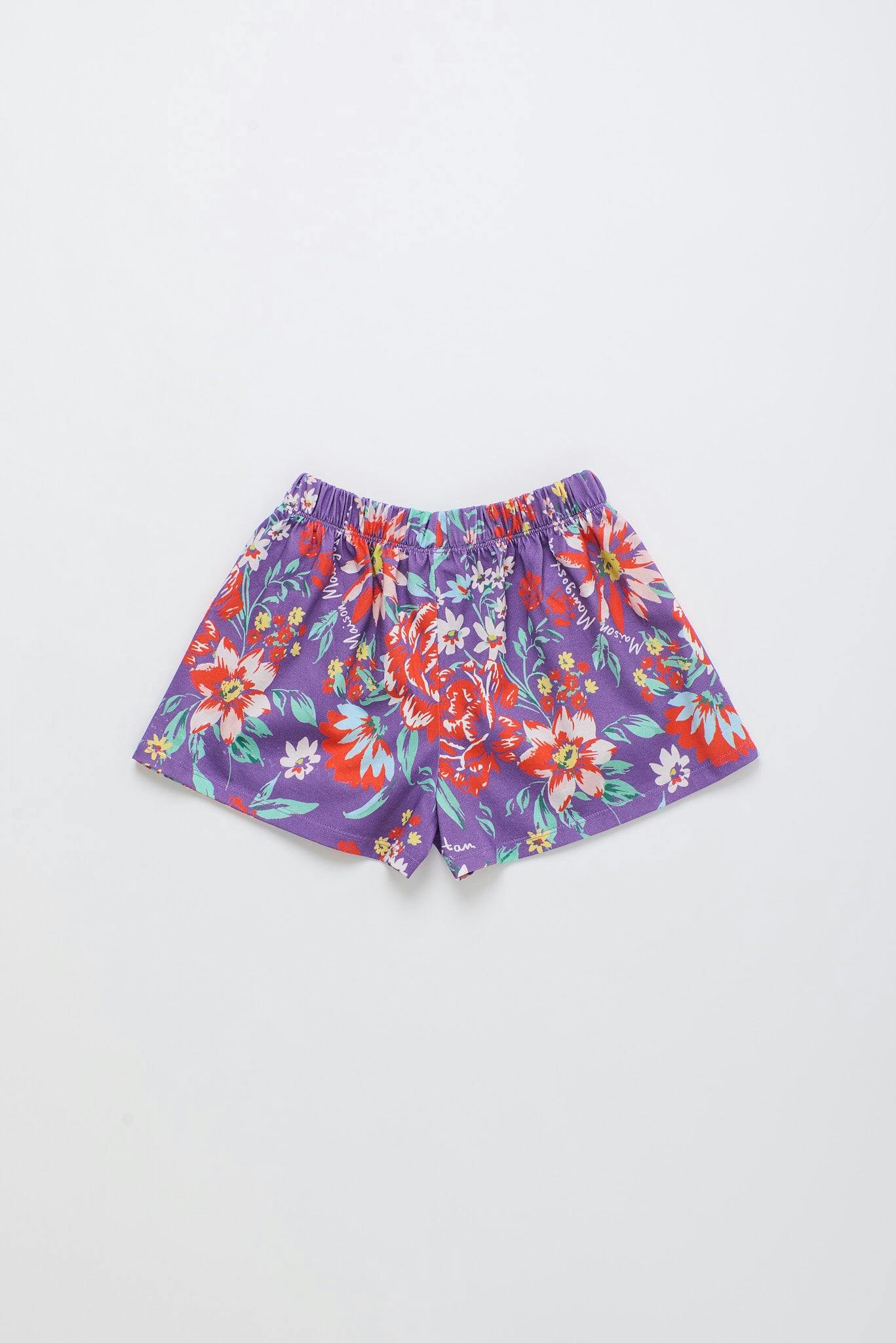 BEVERLY FLOWERS SHORTS DEEP LAVANDER