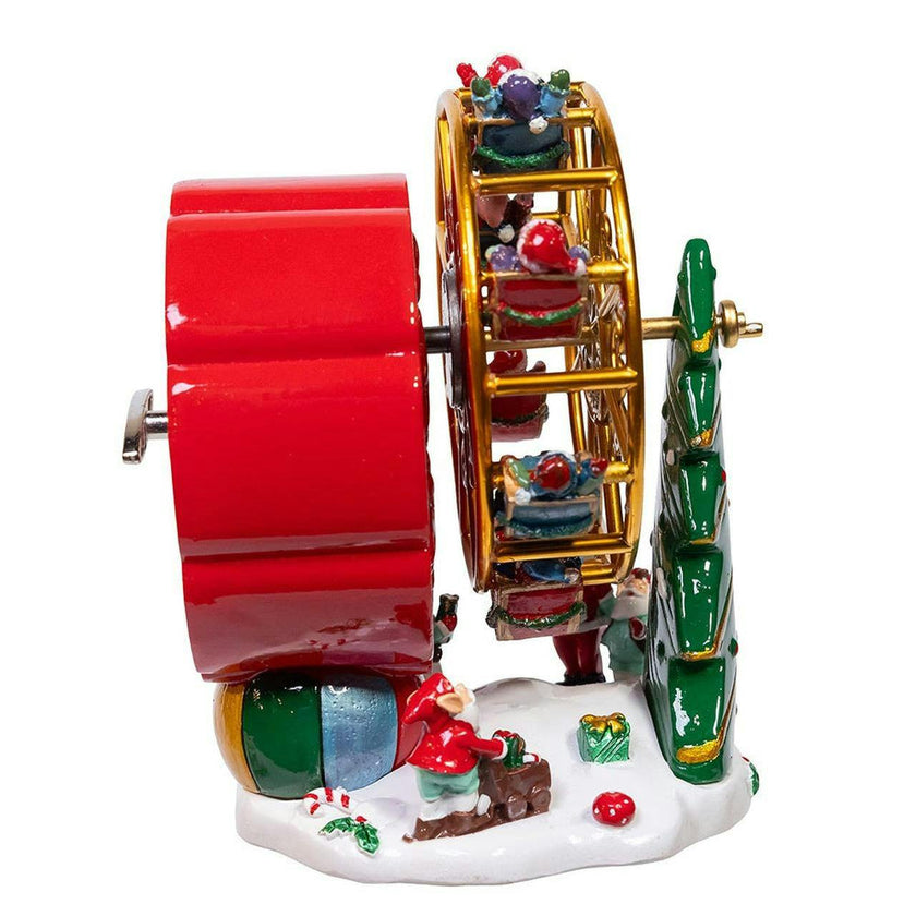 Kurt Adler 5.5-Inch Wind-Up Musical Ferris Wheel Table Piece