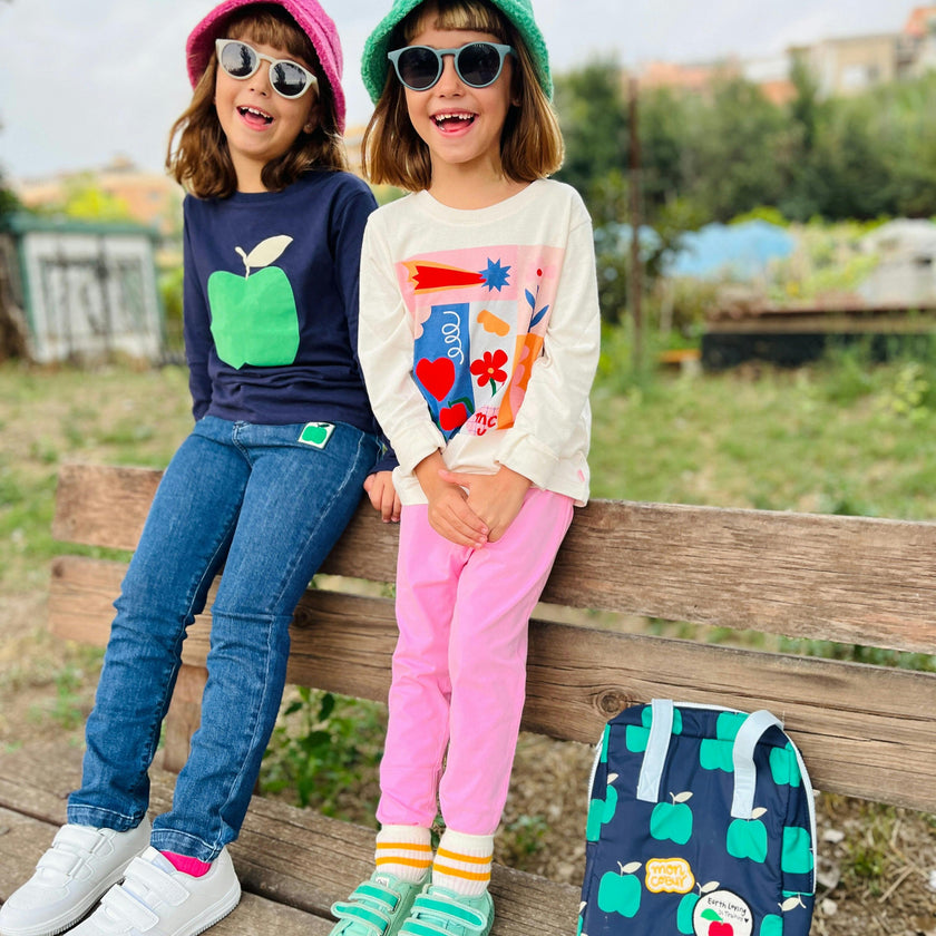 Recycled Denim Apple Patch Kid Pant