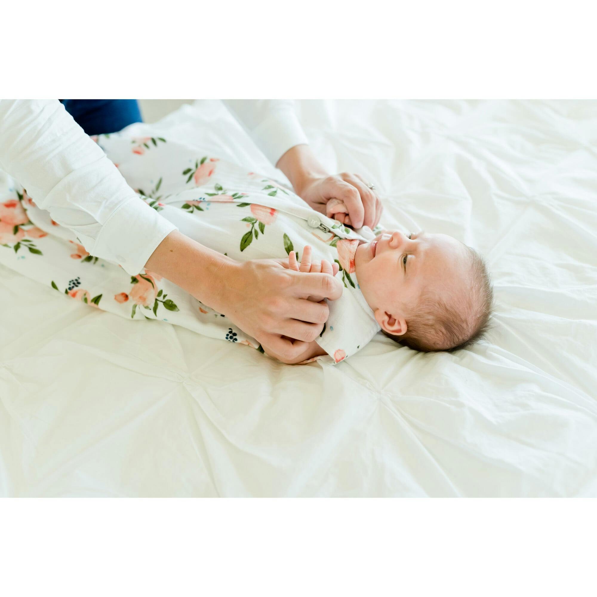 Cotton Muslin Sleep Bag - Watercolor Roses