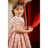 Celestine Red Floral Smocked Dress