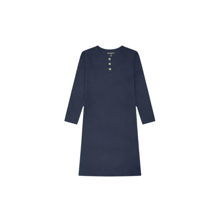 Girls Button Ribbed Nightgown