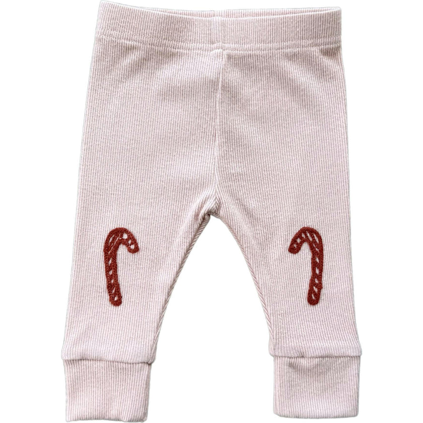 Baby Girl Patch Ribbed Leggings