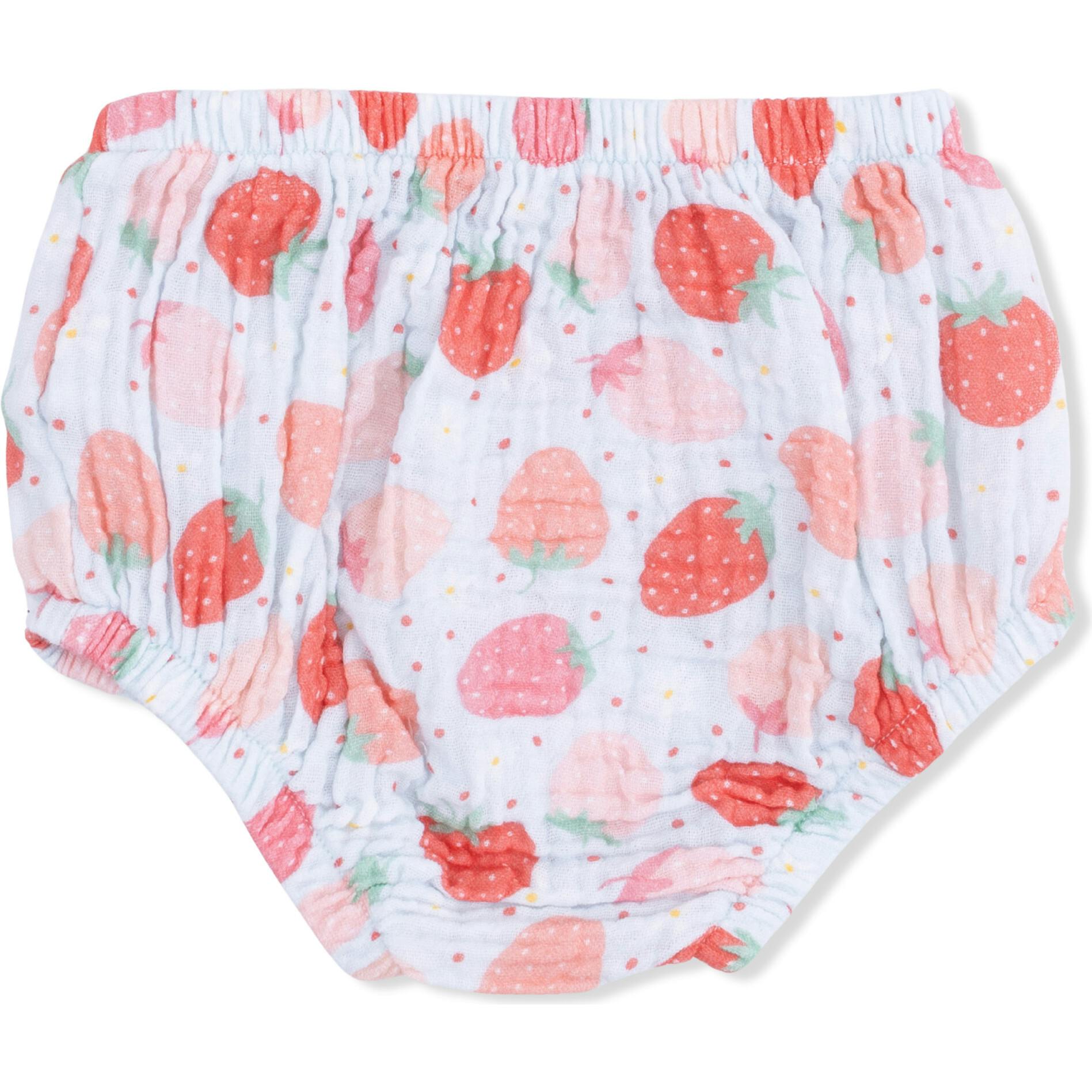 Strawberry Bliss - Jill Dress with Bloomer & Large Bow