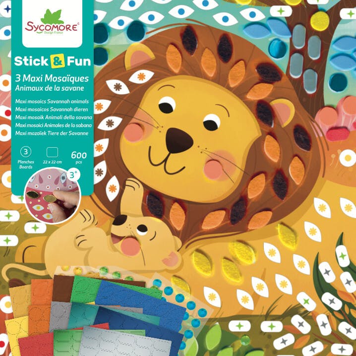 Stick'N Fun - Mosaics Savannah Animals - 5y+