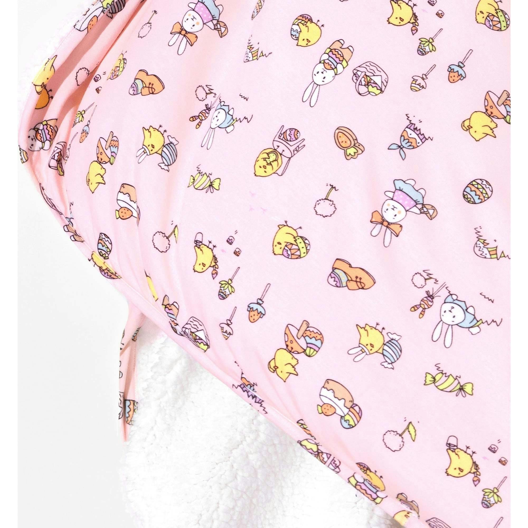 Easter Pink Bamboo Sherpa Blanket