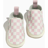 Petal Pink Check Slip On Baby Shoe