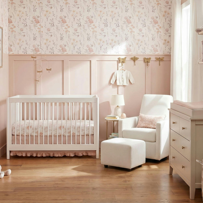 Violet Wildflower Nursery Wallpaper