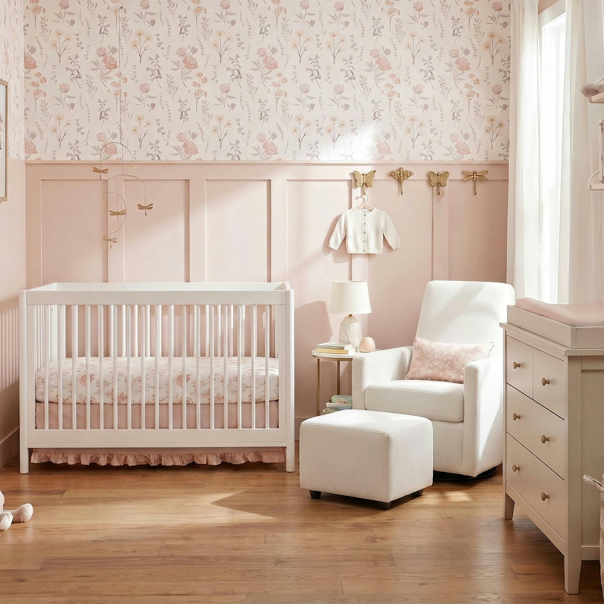 Violet Wildflower Nursery Wallpaper
