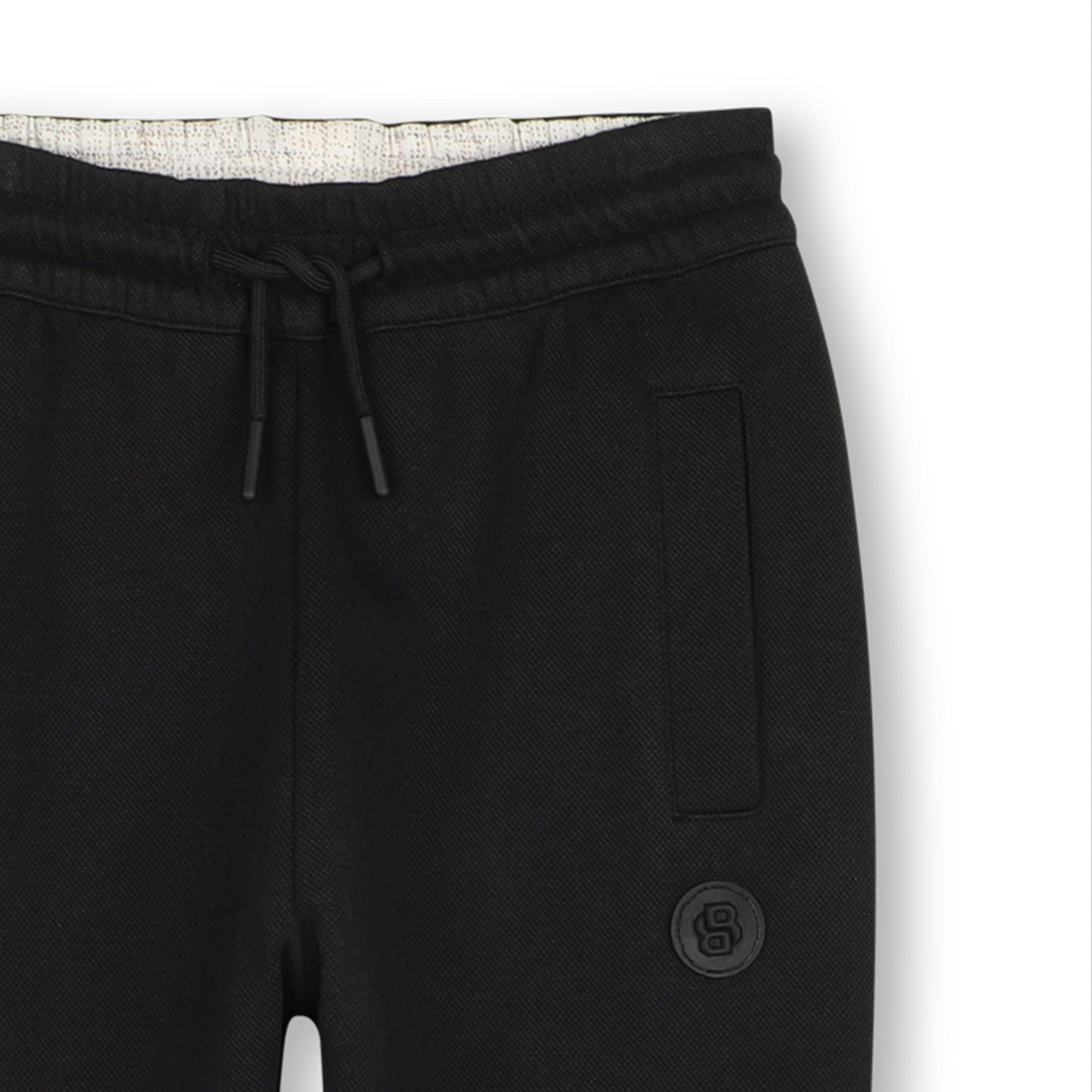 Black Logo Patch Sweatpants