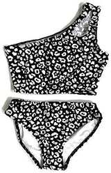 Girl's Two Piece One Shoulder Bathing Suit