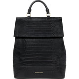 Women's Vegan Leather Padded Laptop Sleeve Backpack