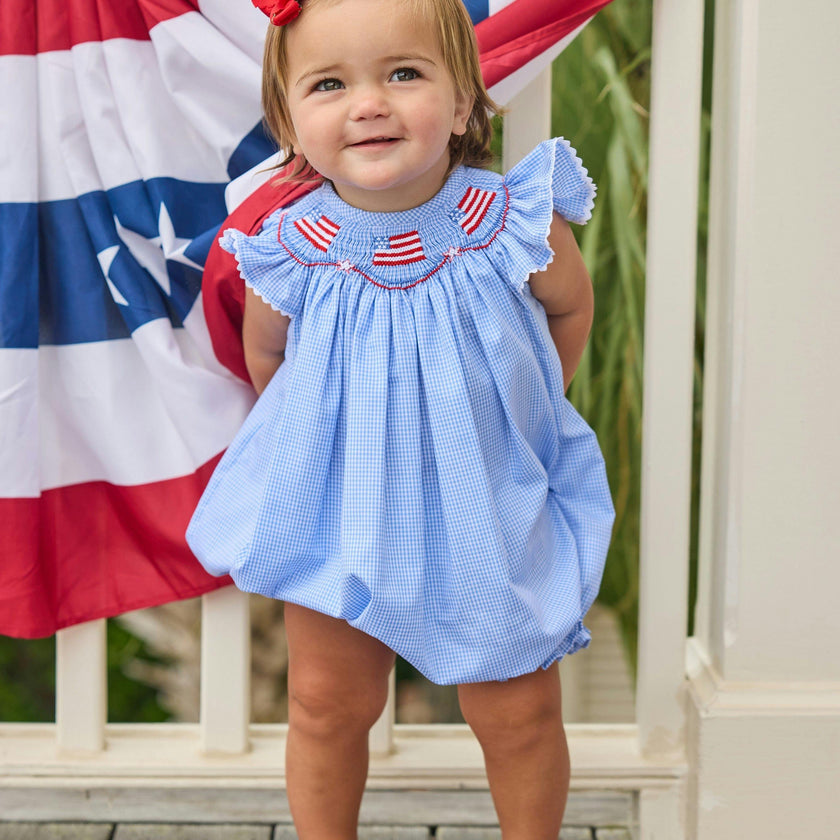 Smocked Bishop Bubble - Flags