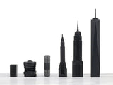 Chess Set Acrylic NEW YORK vs LOS ANGELES with Marble Hatch Board