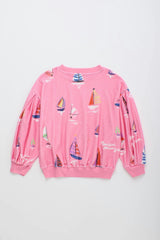 BARCOS TOWEL SWEATSHIRT PINK