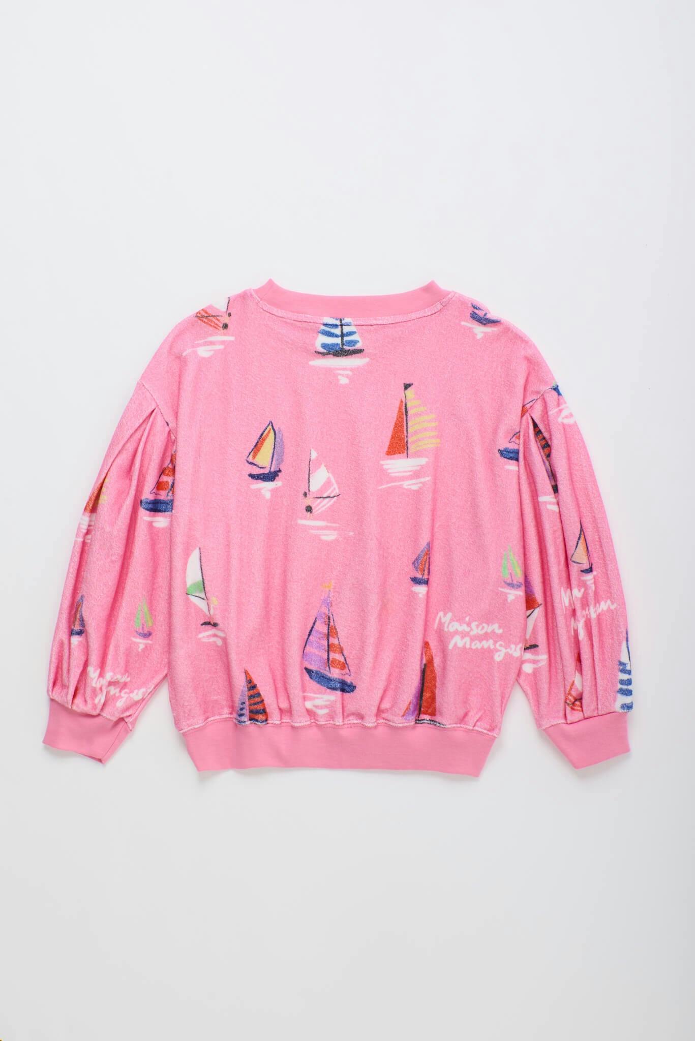 BARCOS TOWEL SWEATSHIRT PINK