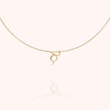 Initial Necklace, 14k Yellow Gold Filled