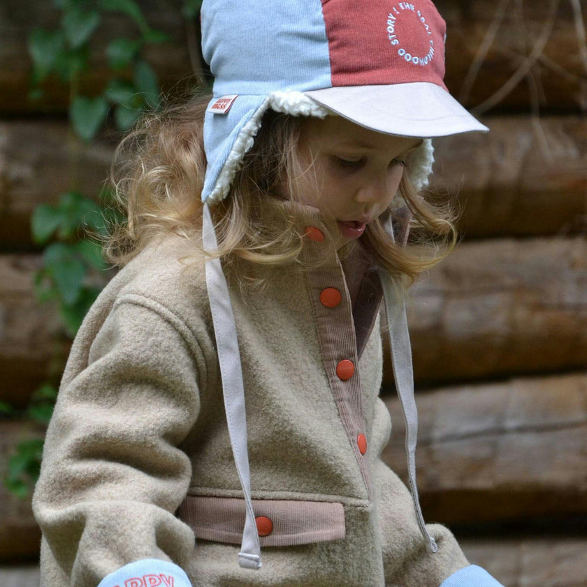 children's organic cotton cap - arctic cherry